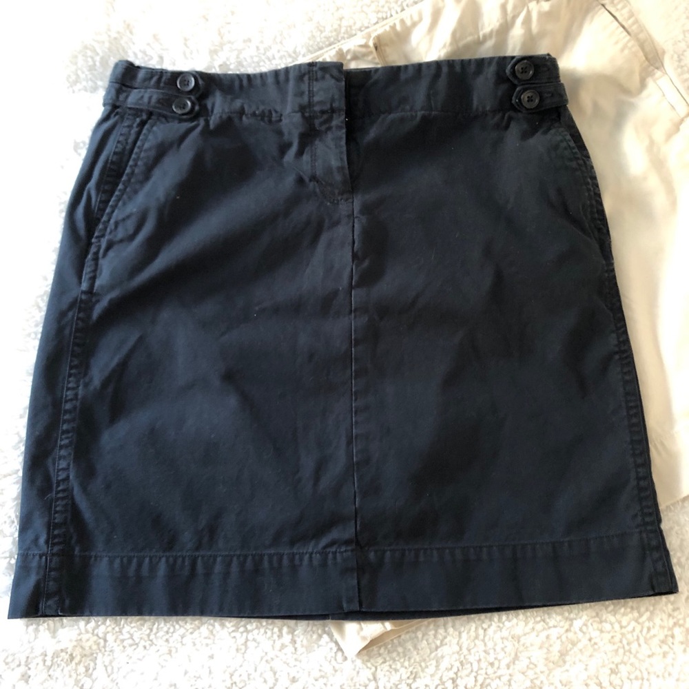 NWOT Lands’ End Cotton Black Skirt Size 12